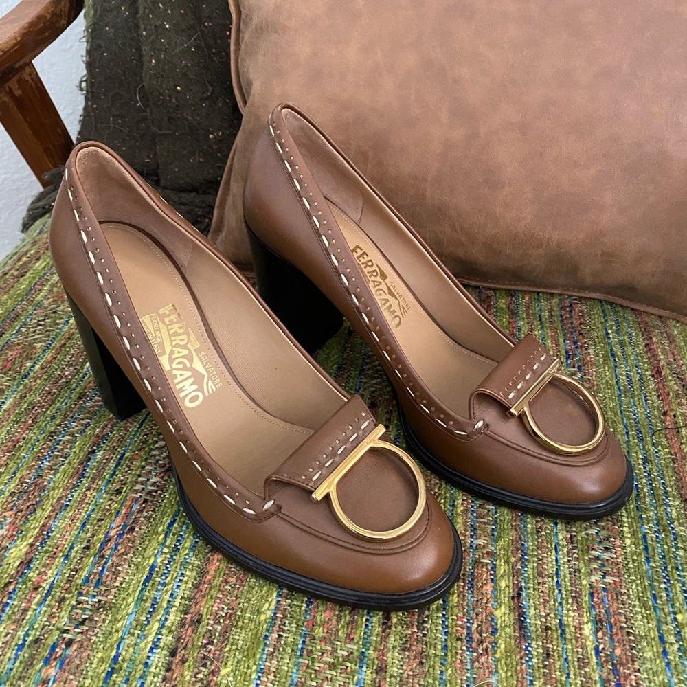 Ferragamo Fele 85 Block Heels